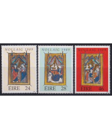 F-EX52539 IRELAND EIRE 1989 MNH CHRISTMAS NAVIDAD RELIGION ART GOTICS.