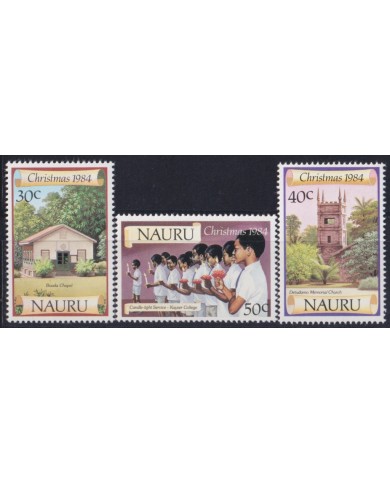 F-EX52567 NAURU 1984 MNH CHRISTMAS NAVIDAD CHURCH ARCHITECTURE.