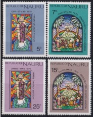 F-EX52574 NAURU IS MNH 1975 CHRISTMAS NAVIDAD RELIGION GLASSES PAINTING CHURCH.