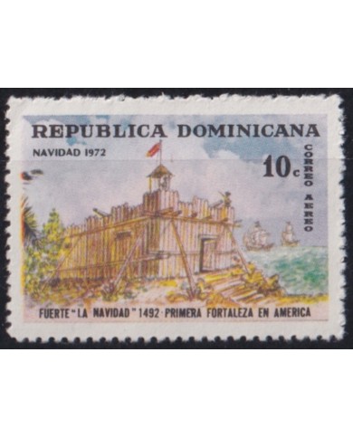 F-EX52575 DOMINICANA REP MNH 1972 CHRISTMAS NAVIDAD FORTRESS.