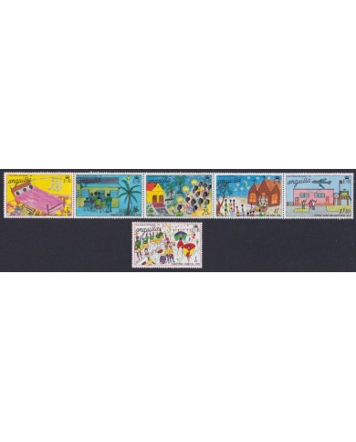 F-EX50924 ANGUILLA MNH 1976 CHRISTMAS NAVIDAD CHILD DRAWING.