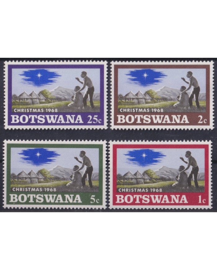F-EX50916 BOTSWANA MNH 1968 CHRISTMAS NAVIDAD CHILD DRAWING.