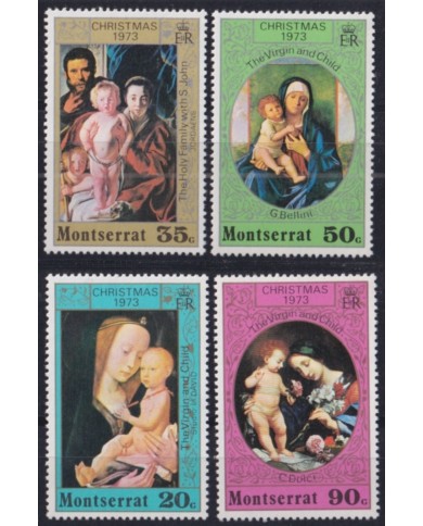 F-EX50931 MONTSERRAT MNH 1973 CHRISTMAS NAVIDAD ART PAINTING BELLINI JORDAENS.