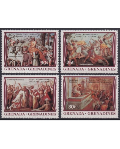 F-EX50927 GRENADA & GRENADINES MNH 1983 ART PAINTING 500th ANNIV RAPHAEL.