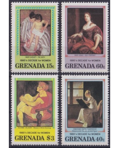 F-EX50926 GRENADA MNH 1980´S DECADE OF WOMAN PAINTING ART VALADON CASSATT BEALE.
