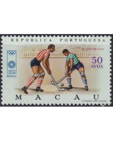 F-EX51119 MACAU PORTUGAL MLH 1972 OLYMPIC GAMES MUNICH HOCKEY.