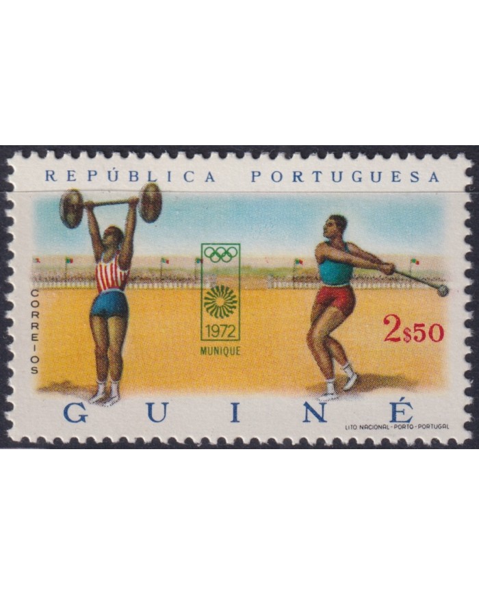 F-EX51121 GUINEE GUINEA PORTUGAL MLH 1972 OLYMPIC GAMES MUNICH ATHLETISM.