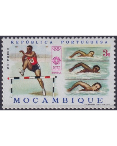 F-EX51114 MOZAMBIQUE PORTUGAL MLH 1972 OLYMPIC GAMES MUNICH ATHLETISM.
