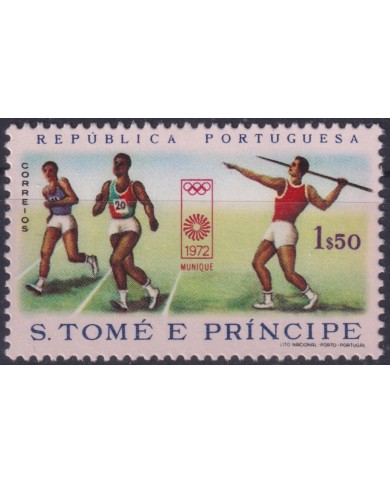 F-EX51115 SAO TOME I PRINCIPE MLH 1972 OLYMPIC GAMES MUNICH ATHLETISM.