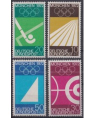 F-EX51125 GERMANY MNH 1972 OLYMPIC GAMES MUNICH HOCKEY ARCHERY.
