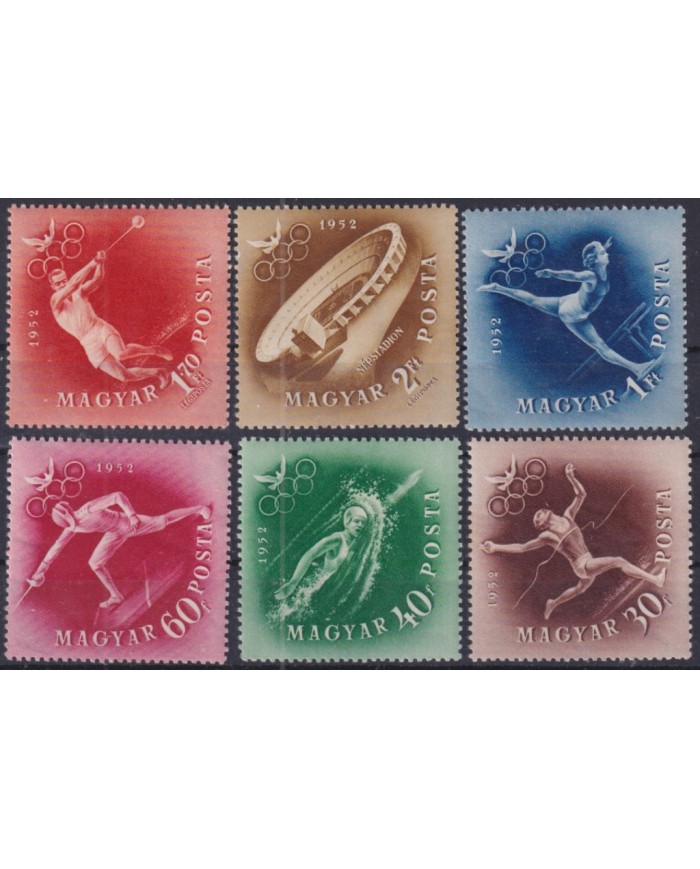 F-EX51106 HUNGARY MLH 1952 OLYMPIC GAMES HELSINKI ATHLETISM FENCING GYMNASTICS.