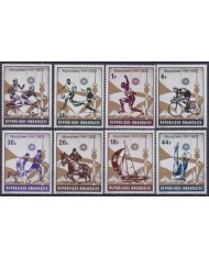 F-EX51168 RWANDA MLH 1972 OLYMPIC GAMES MUNICH ATHLETISM CYCLING SOCCER SAILING SWIMMING.