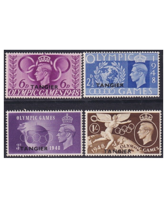 F-EX51108 TANGER MOROCCO UK ENGLAND MLH 1948 OLYMPIC GAMES LONDON.