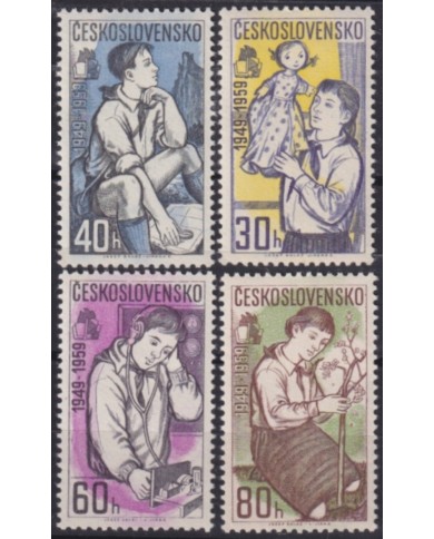 F-EX52007 CESKOSLOVENSKO CZECHOSLOVAKIA MLH 1957 BOYS SCOUTS.