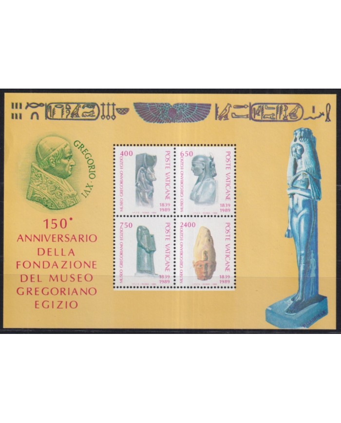 F-EX43736 VATICAN CITY MNH 1989 GREGORIAN EGYT ARCHEOLOGY MUSEUM.