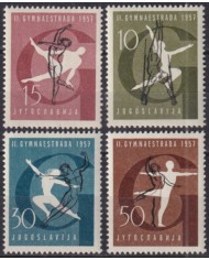 F-EX50984 YUGOSLAVIA MLH 1957 WORLD GYMNASTICS GAMES.
