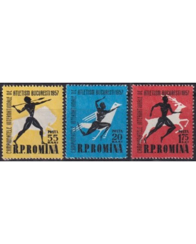 F-EX50989 RUMANIA MLH 1957 WORLD ATHLETICS GAMES ATHLETISM.