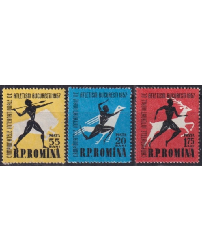 F-EX50989 RUMANIA MLH 1957 WORLD ATHLETICS GAMES ATHLETISM.