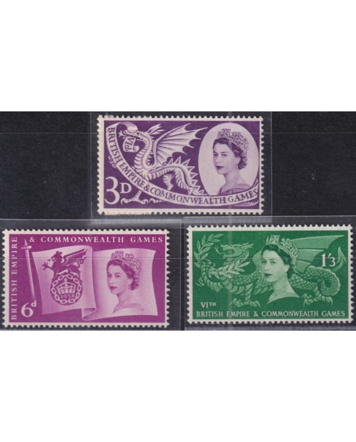 F-EX50663 UK ENGLAND 1958 MNH SPORT COMMOWEALTH GAMES.