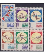 F-EX50800 RUMANIA 1964 MNH SPORT BALKAN GAMES ATHLETISM JAVELIN
