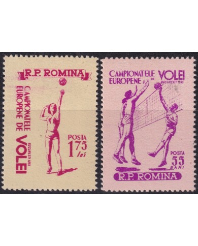 F-EX50821 RUMANIA 1955 MNH SPORT VOLLEYBALL EUROPEAN CHAMPIONSHIP.