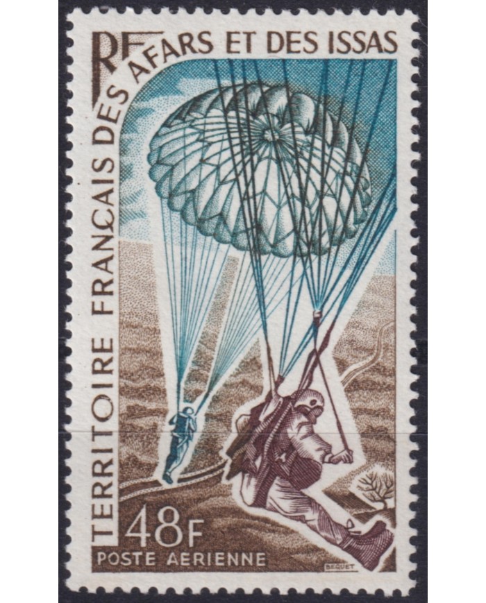 F-EX50815 AFARS ET DES ISSAS MNH PARACHUTE PARACHUTISTS.