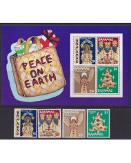 F-EX51933 BAHAMAS MNH 1980 CHRISTMAS NAVIDAD ANGELS DRAWING.