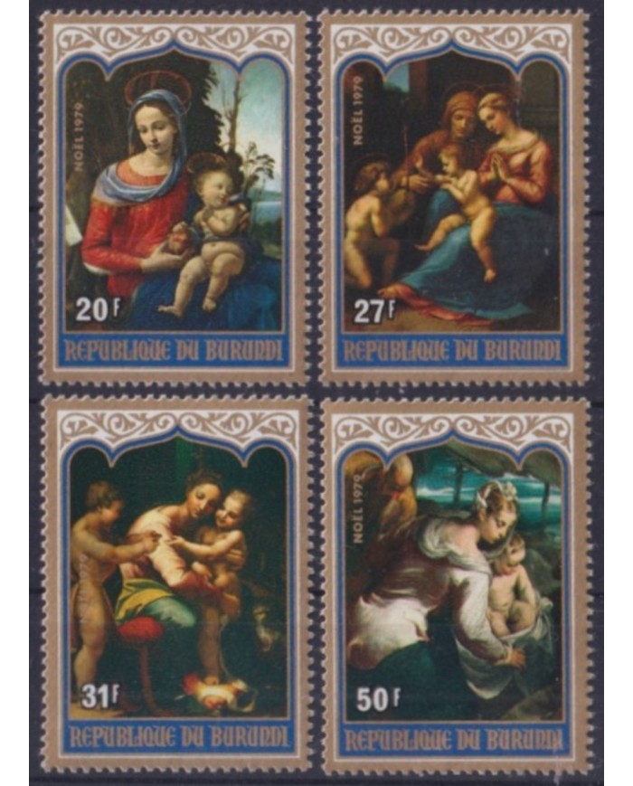 F-EX52813 BURUNDI MNH 1979 CHRISTMAS NAVIDAD ART PAINTING RUBENS DAVID BELLINI.