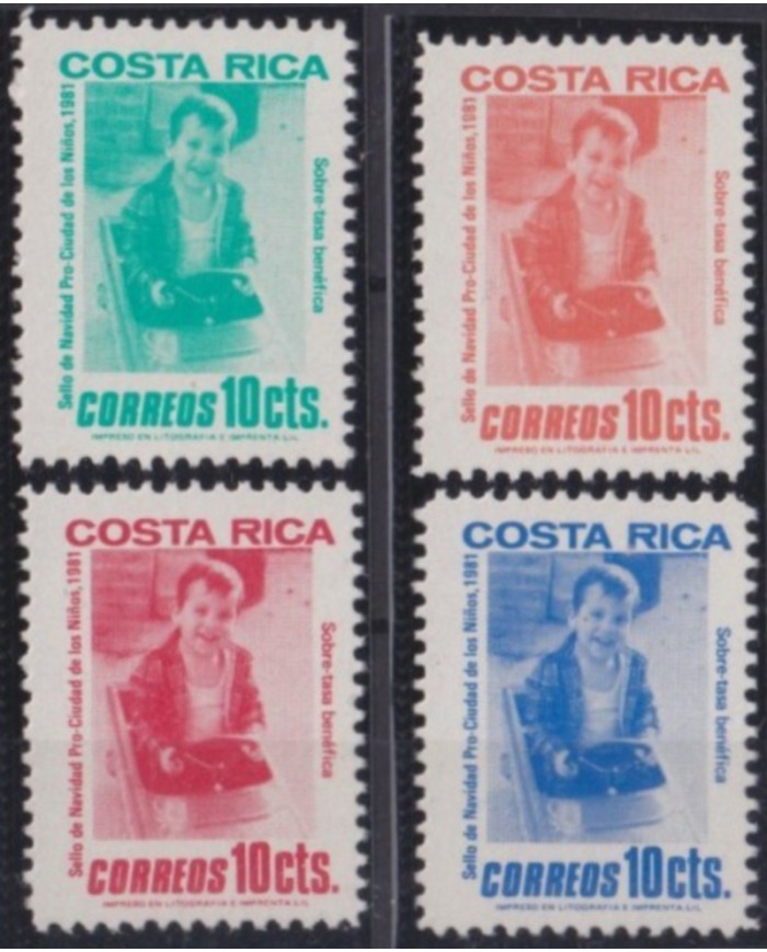 F-EX52767 COSTA RICA 1981 MNH CHRISTMAS NAVIDAD CHILD PRO- CIUDAD DE LOS NIÑOS.