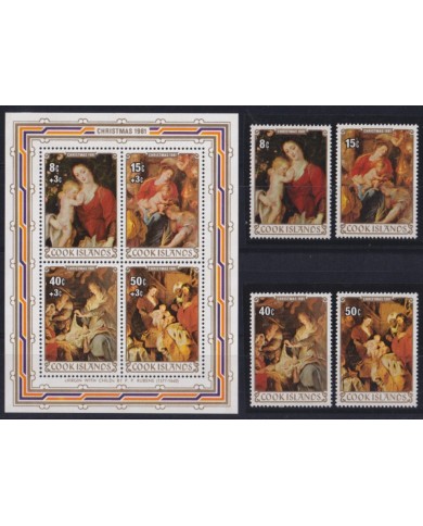 F-EX52768 COOK IS MNH 1979 CHRISTMAS NAVIDAD ART PAINTING RUBENS.