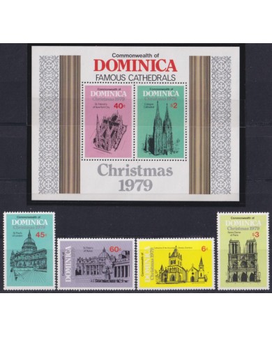 F-EX52804 DOMINICA MNH 1979 CHRISTMAS NAVIDAD ARCHITECTURE GREAT CATHEDRALS.