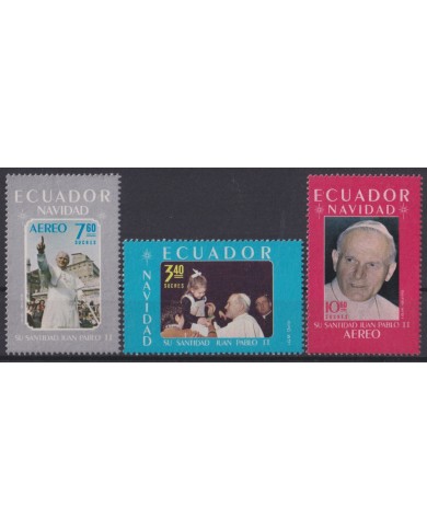 F-EX52800 ECUADOR MNH 1981 CHRISTMAS NAVIDAD POPE JOAN PAUL I.