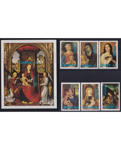 F-EX52770 GHANA MNH 1981 CHRISTMAS NAVIDAD ART PAINTING MURILLO LIPPI METSU CRANACH.