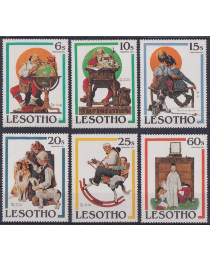 F-EX52774 LESOTHO MNH 1981 CHRISTMAS NAVIDAD TOYS SANTA CLAUS.