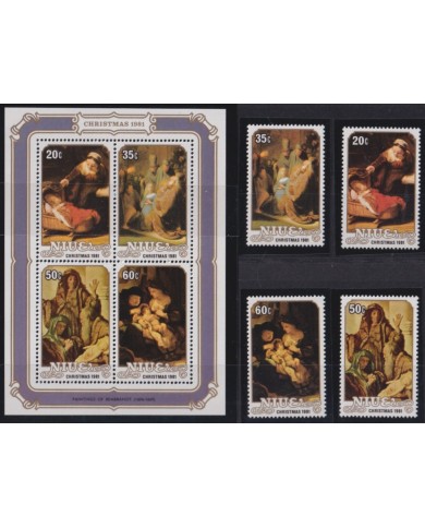 F-EX52778 NIUE MNH 1981 CHRISTMAS NAVIDAD ART PAINTING.