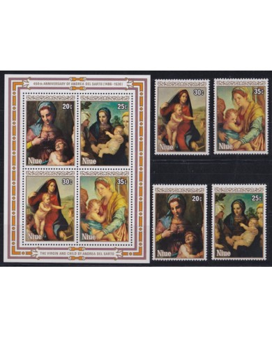 F-EX52798 NIUE MNH 1980 CHRISTMAS NAVIDAD ART PAINTING ANDREA DEL SARTO.