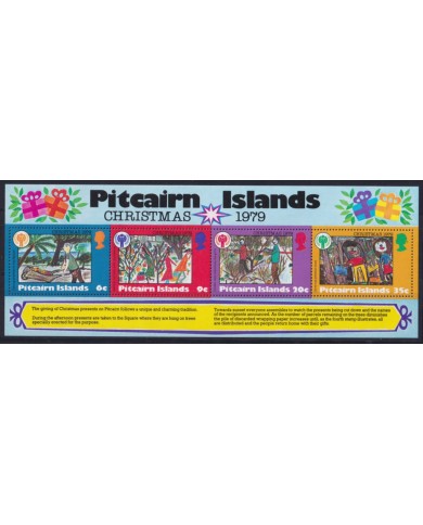 F-EX51940 PITCAIRN IS MNH 1979 CHRISTMAS NAVIDAD CHILDREN UNICEF DRAWING TALES.