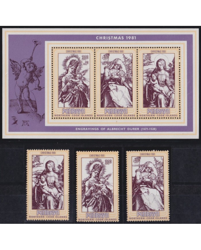 F-EX52779 PENRHYN MNH 1979 CHRISTMAS NAVIDAD ART ENGRAVING ALBERT DURER.
