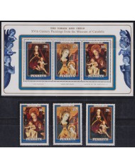 F-EX52795 PENRHYN MNH 1980 CHRISTMAS NAVIDAD MEDIEVAL ART PAINTING DALMAU SERRA BROTHER.