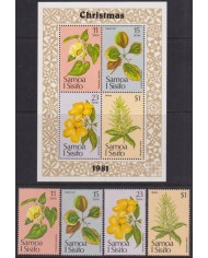 F-EX52783 SAMOA I SISIFO MNH 1981 CHRISTMAS NAVIDAD FLOWER FLORES.