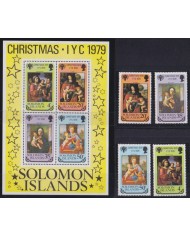 F-EX52806 SOLOMON IS MNH 1979 CHRISTMAS NAVIDAD ART PAINTING RAPHAEL BELLINI LUINI.