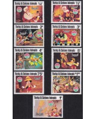 F-EX51934 TURKS & CAICOS MNH 1980 CHRISTMAS NAVIDAD WALT DISNEY PINOCCHIO.