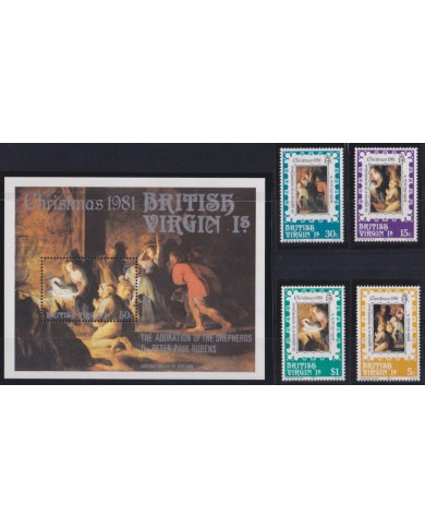F-EX52789 BRITISH VIRGIN MNH 1981 CHRISTMAS NAVIDAD ART PAINTING RUBENS.