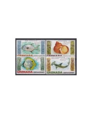 F-EX18232 GRENADA MNH 1985 SEA MARINE WILDLIFE FISH SET + SHEET