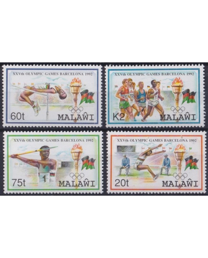 F-EX53301 MALAWI MNH 1992 OLYMPIC GAMES BARCELONA JAVALIN ATHLETISM.