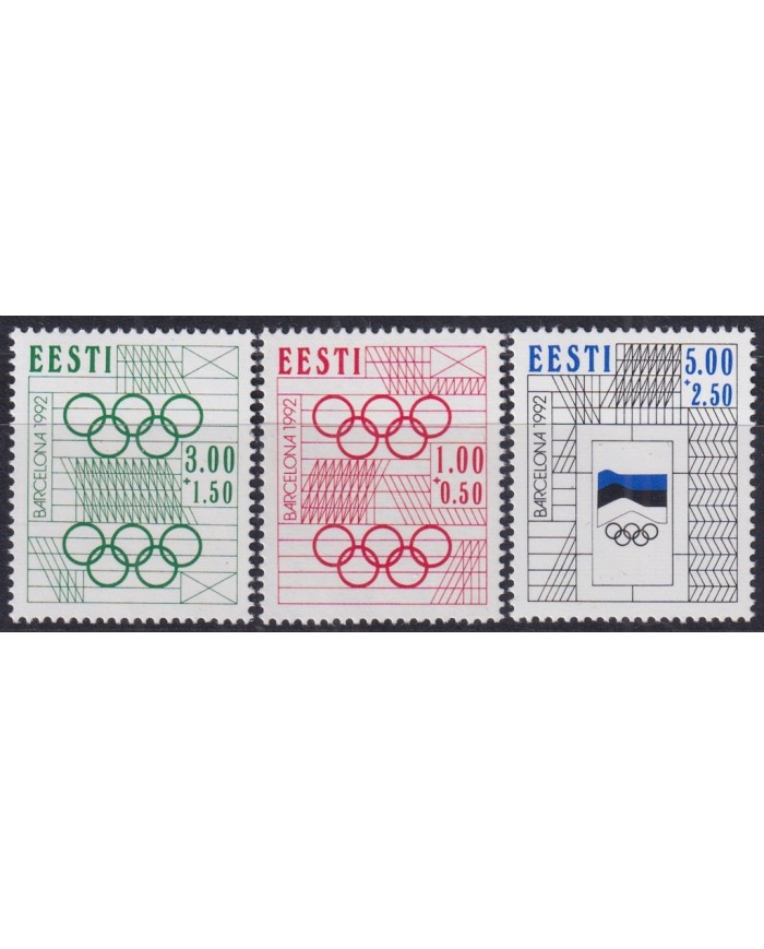 F-EX53318 ESTONIA MNH 1992 OLYMPIC GAMES LOGO.