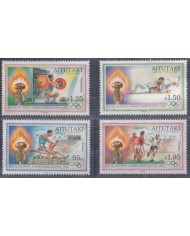 F-EX53325 AITUTAKI MNH 1992 OLYMPIC GAMES BARCELONA ATHLETISM SOCCER JUDO.