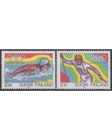 F-EX53338 SUOM SUOMI FINLAND MNH 1992 OLYMPIC GAMES BARCELONA – ALBERTVILLE SKI.