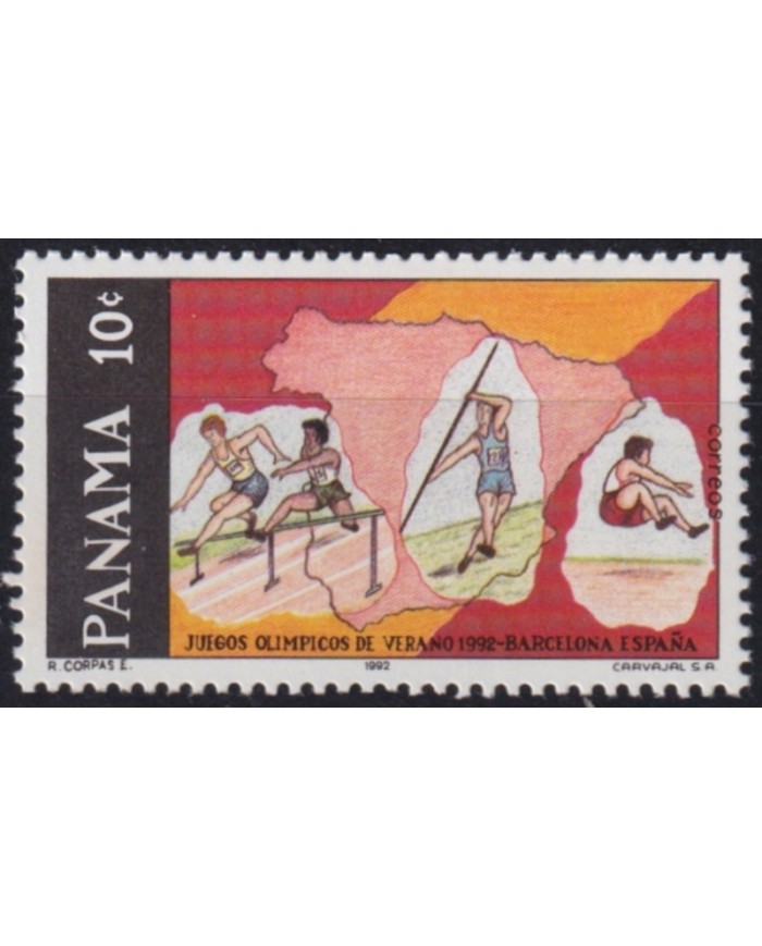 F-EX53339 PANAMA MNH 1992 OLYMPIC GAMES BARCELONA ATHLETISM JAVELIN.