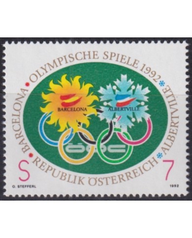 F-EX53344 AUSTRIA MNH 1992 OLYMPIC GAMES BARCELONA ALBERTVILLE.